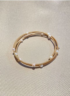 General 925 Silver Plated 18K Gold Wire Winding Natural Water Pearl Handmade Original Bracelet  - Image 2