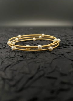 General 925 Silver Plated 18K Gold Wire Winding Natural Water Pearl Handmade Original Bracelet  - Image 3