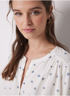 women'secret Long Pajamas Cotton White Flowers  - Image 2
