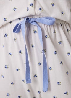 women'secret Long Pajamas Cotton White Flowers  - Image 4