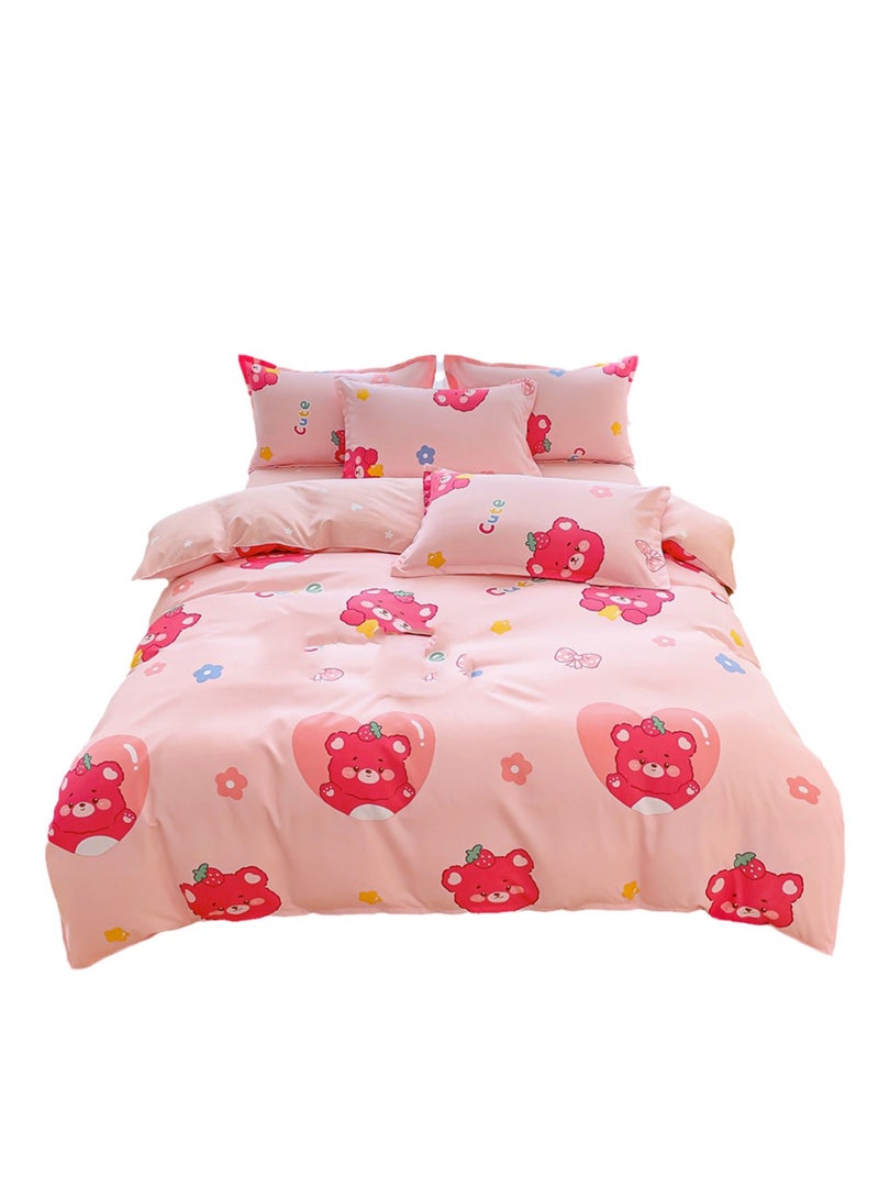 4pcs bedding set 2 pillowcases 1 quilt cover 1 bed sheet four-piece set with creative and fashionable styling - Image 1