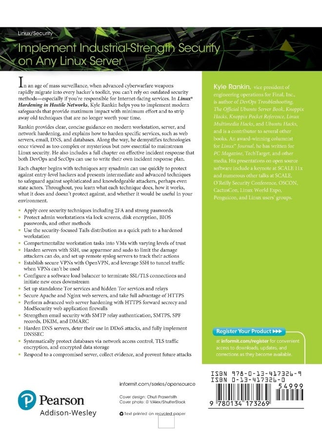 Addison Wesley Linux Hardening in Hostile Networks: Server Security from TLS to Tor  - Image 2