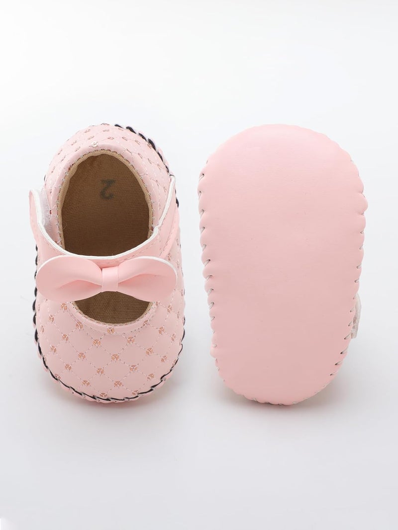 PureSole Baby Girl Soft Sole Infant Shoes – Lightweight, Comfortable Crib Shoes for Toddlers | Non-Slip First Walker Shoes with Secure Fit for Crawling, Cruising & Early Walking (6–12 Months) - Image 5