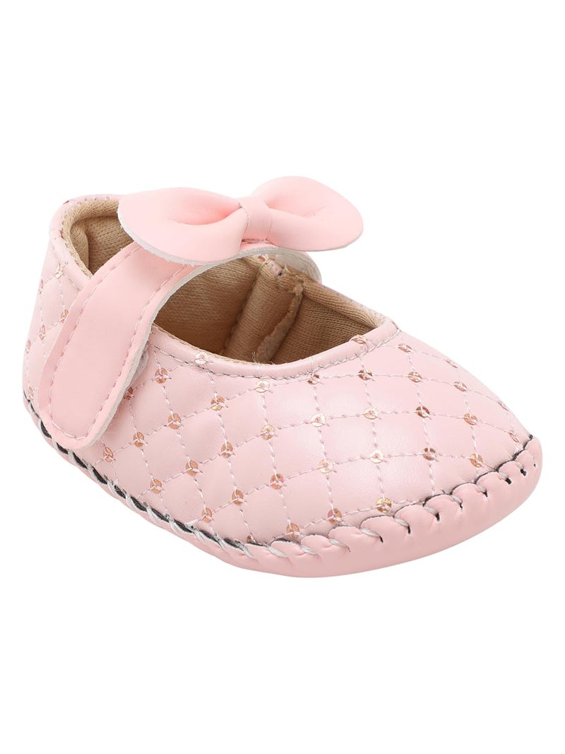 PureSole Baby Girl Soft Sole Infant Shoes – Lightweight, Comfortable Crib Shoes for Toddlers | Non-Slip First Walker Shoes with Secure Fit for Crawling, Cruising & Early Walking (6–12 Months) - Image 1