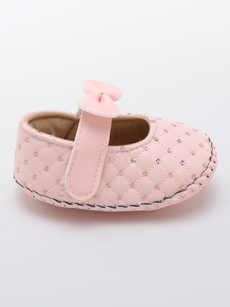 PureSole Baby Girl Soft Sole Infant Shoes – Lightweight, Comfortable Crib Shoes for Toddlers | Non-Slip First Walker Shoes with Secure Fit for Crawling, Cruising & Early Walking (6–12 Months) - Image 3