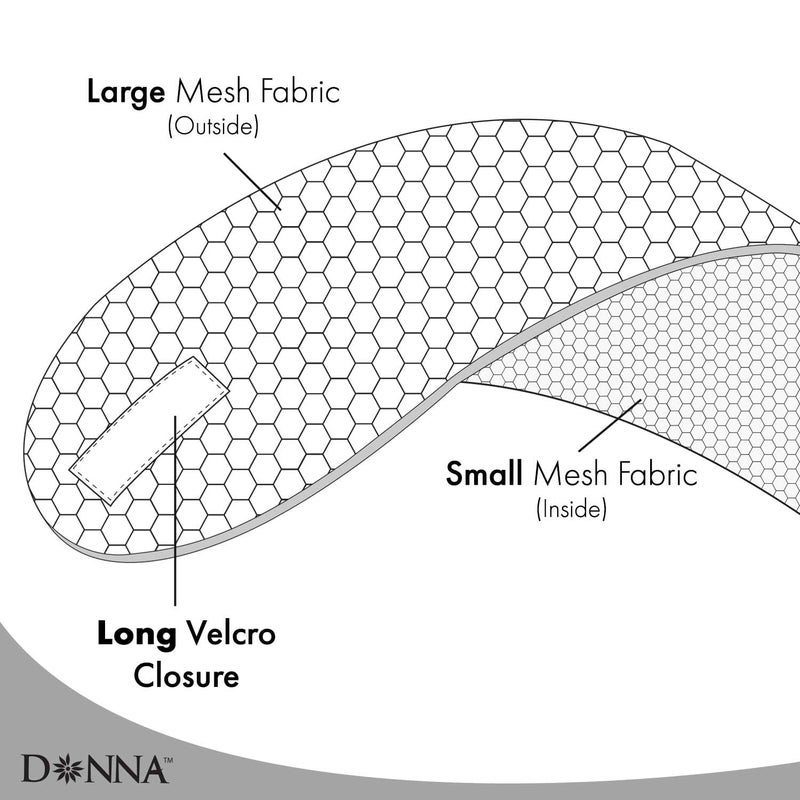 DONNA Deluxe Foam Mesh Wrap â€“ Olive Oil + Vitamin E Treated Hair Wrap for Women, Adjustable Head Wrap, Breathable Mesh & Soft Foam Padding for Sleep or Styling, Black - Image 5