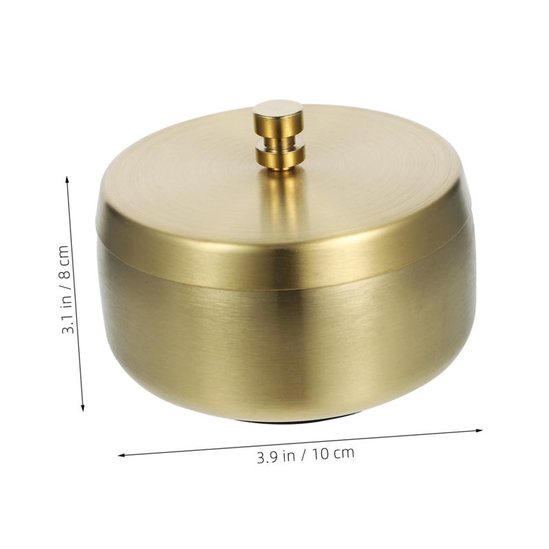 Stainless Steel Windproof Ashtray with Lid Medium Size for Indoor Outdoor Office Patio - Image 3