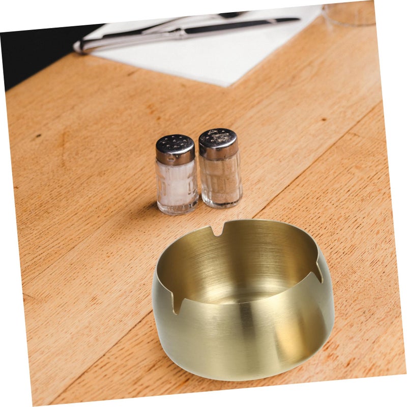 Stainless Steel Windproof Ashtray with Lid Medium Size for Indoor Outdoor Office Patio - Image 4