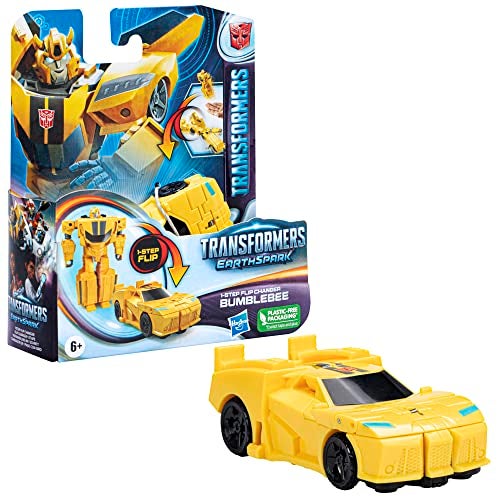 TRANSFORMERS ألعاب ترانسفورمرز إيرث سبارك 1 خطوة تغيير بامبلبي 4 إنش شخصية عمل روبوت للأطفال من عمر 6 سنوات وما فوق - Image 5