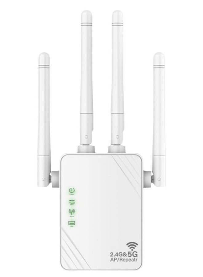 WiFi Signal Repeater, 1200Mbps, 5G/2.4G Dual Band WiFi Extender,  Broadband/Wi-Fi Extender, One-touch Setting, Plug And Play - Image 2