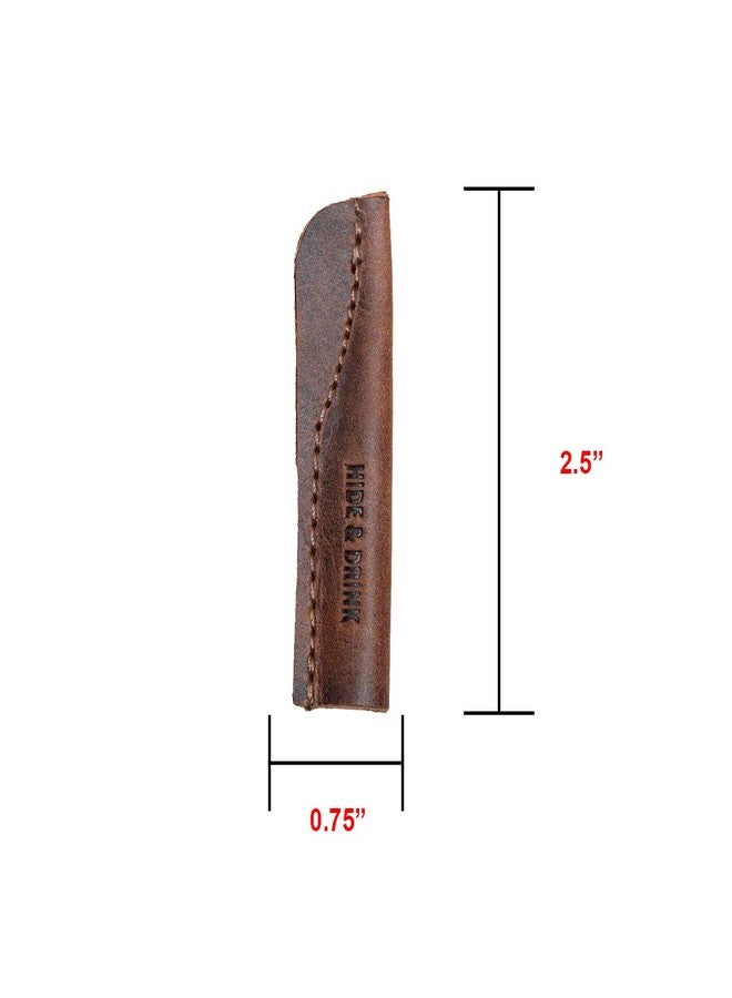 Hide & Drink, Set of 6 Pencil Caps, Pencil Lead Protectors, Classy Covers, Office Essentials, Accessories, Full Grain Leather, Handmade, Bourbon Brown - Image 5