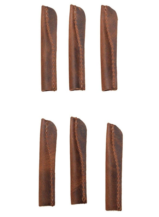 Hide & Drink, Set of 6 Pencil Caps, Pencil Lead Protectors, Classy Covers, Office Essentials, Accessories, Full Grain Leather, Handmade, Bourbon Brown - Image 3