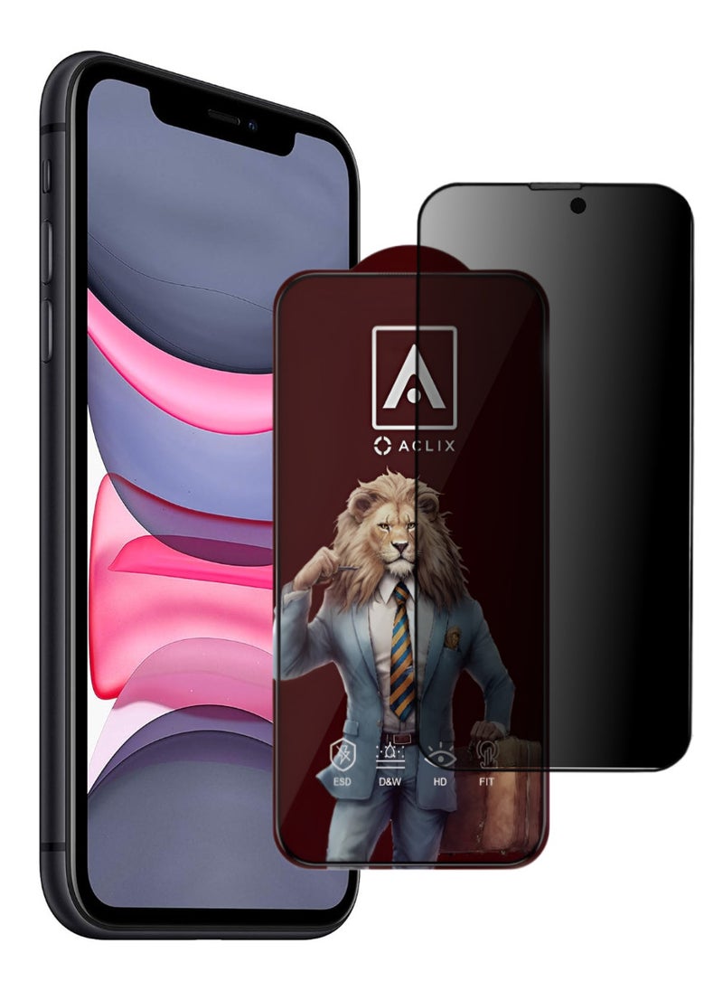 ACLIX Antistatic ESD Dustproof Premium Quality High Definition Tempered Glass Screen Protector Designed For  iPhone 11  - Image 1