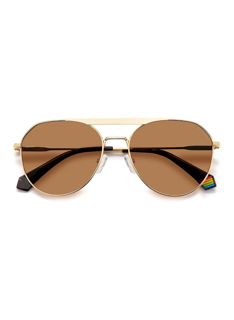 Polaroid Unisex Polarized Pilot Sunglasses - Pld 6211/S/X White Millimeter - Lens Size: 57 Mm  - Image 4
