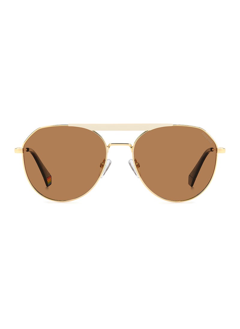 Polaroid Unisex Polarized Pilot Sunglasses - Pld 6211/S/X White Millimeter - Lens Size: 57 Mm  - Image 3