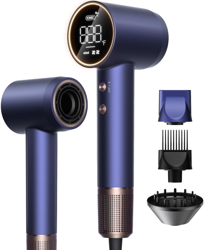 Alloom High-Speed Hair Dryer Pro | Trusted by Pro Stylists, Heat Damage Protection & 600 Million Ions Blow Dryer for Hair Care Beyond Salon, Fast Drying & Low Noise, Hairdryer with Diffuser, Nozzle, Comb - Image 1