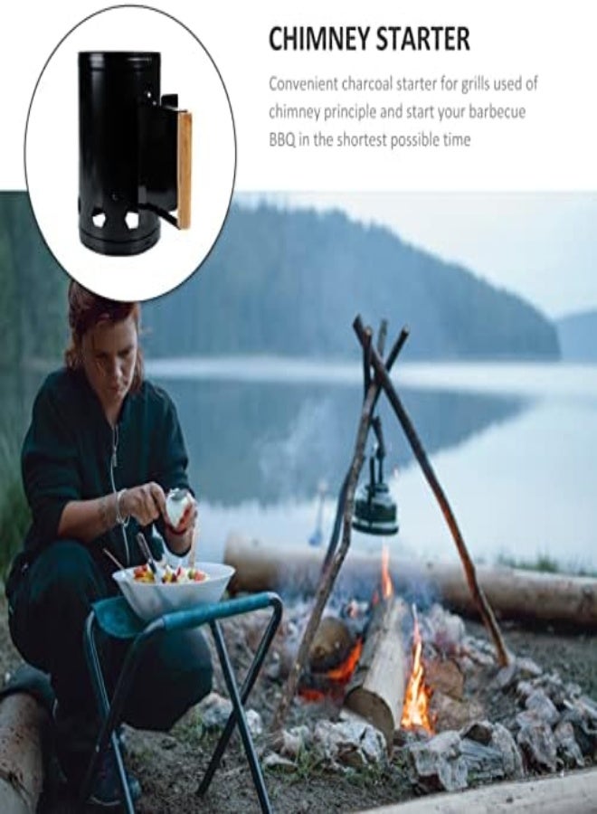 AKDC Generic Rapid Charcoal Chimney Starter Set Fireplace Accessories Lighter Cubes Bbq Tools - Image 2