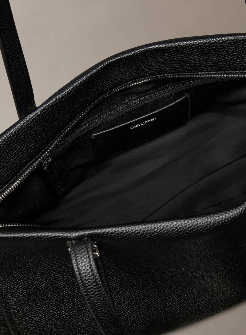 Calvin Klein Black Pebble Grain Tote Bag for Women | Best Price UAE