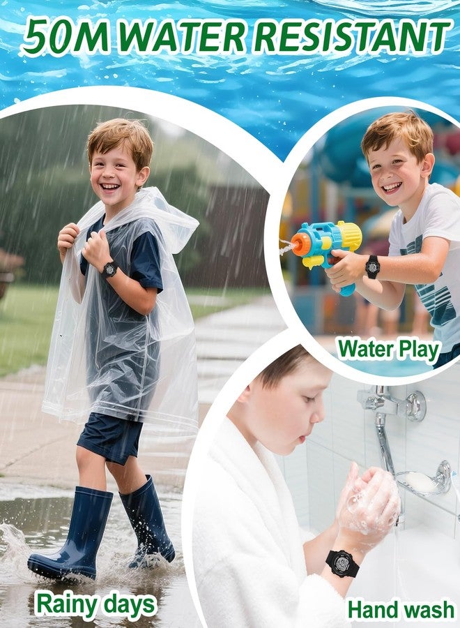 SOCICO Kids Digital Watches for Girls Boys, Waterproof 5ATM, 7 Color Lights Waterproof Watches for Kids with Alarm Stopwatch, Soft Band Wrist Watch for Girls and Boys Ages 5-12. - Image 4