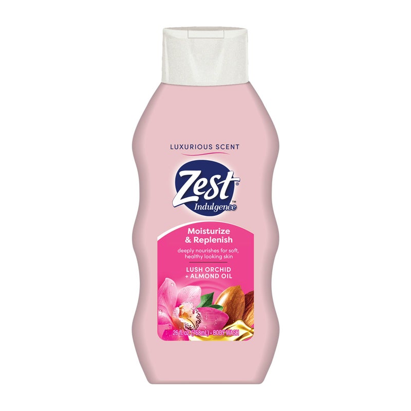 Zest Body Wash - Enriched with Almond Oil - Invigorating Scent - Hydrating Body Soap - Ideal for All Skin Types - Lush Orchid and Almond Oil - 20 oz - Image 1