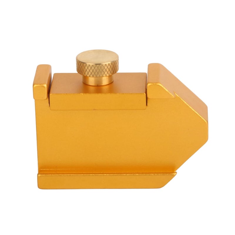 Aluminum Alloy 45 Degrees Angle Line Caliber Ruler Locator, Woodworking Ruler Block Gauge, Precision Woodwork Marking Tool with Elastic Adjustable Block, for Steel Ruler from 30mm - Image 1