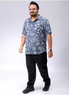 HARDSODA Men Plus Size Regular Fit Printed Cutaway Collar Half Sleeves Casual Shirt  - Image 5