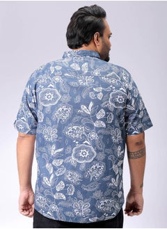 HARDSODA Men Plus Size Regular Fit Printed Cutaway Collar Half Sleeves Casual Shirt  - Image 2