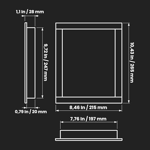 Repa Market 8 x 10 Inch Wall Access Panel for Drywall – White ABS Plastic Wall Hole Cover Plate/Plumbing Access Panel for Drywall & Ceiling/Cover Plates with Latch – Durable Service Hatch - Image 2