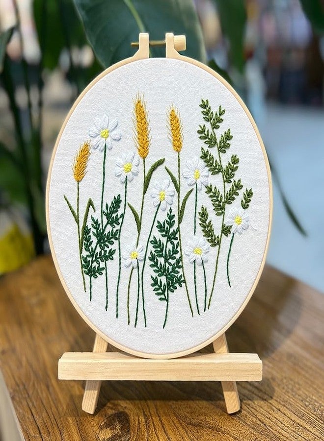 COCOMOX 5 Sets Floral Embroidery Practice Kits, Flower Pattern Embroidery Kit for Beginners Adults, Hand Embroidery Kit for Kids, Easy to Follow Instruction and Video - Image 4
