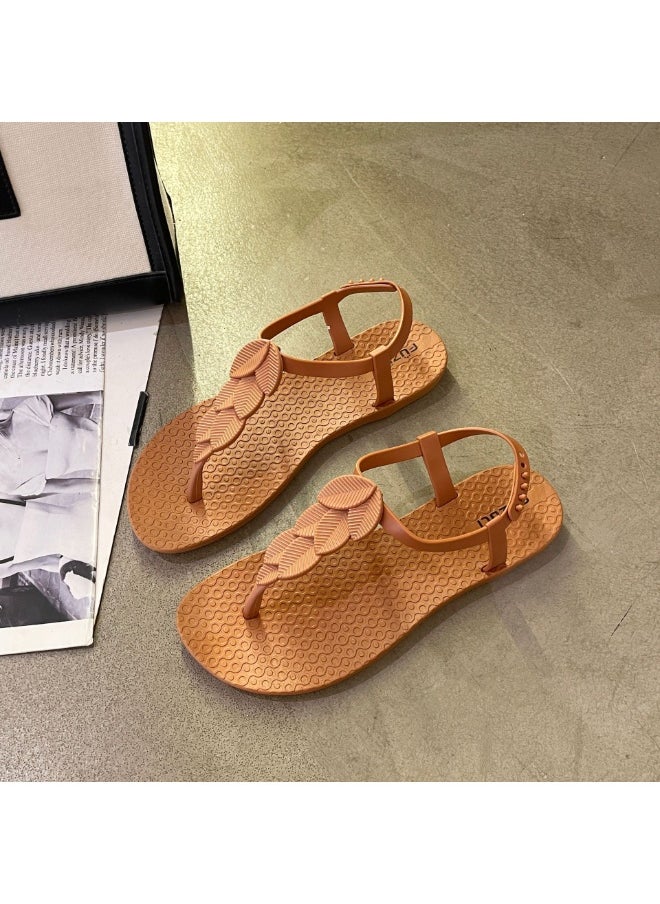 NIBEMINENT Summer The  Ladies Flip-Flops for Leisure Holiday Beach Toe-Clip  Slippers for Women Designer Shoes Slippers  - Image 1
