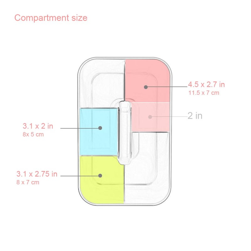 Vidifor Clear Thickened Portable Caddy Tote, Shower Caddy with Handle for Art Supplies, Makeup, Crafts, Colored Pencils, Sewing, Office Supplies (Clear) - Image 3