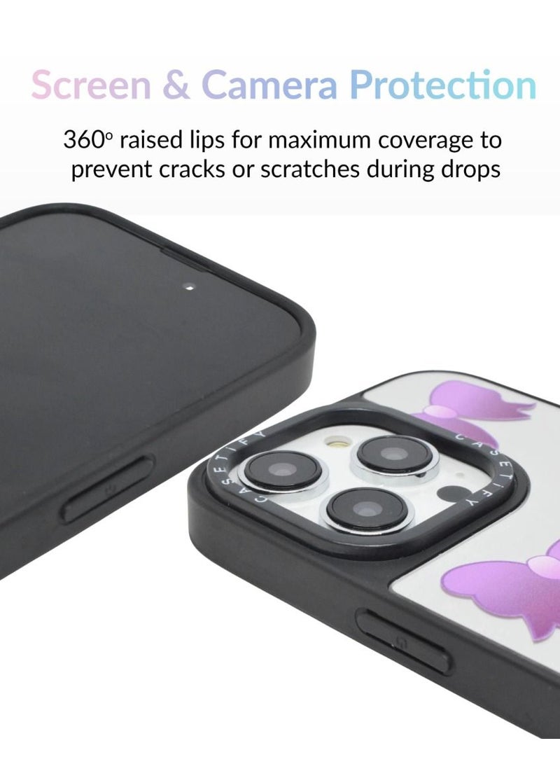 Casetify iPhone 14 Pro Cover Floral Design Hard Phone Case Tempered Glass Back Cover - Image 2