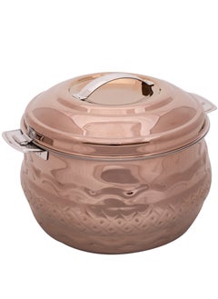 ZOLTEN Stainless Steel Waves Hotpot With Nakshi Bottom 1.5 Liters Rose Gold Colour  - Image 1