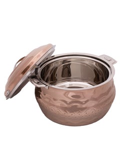 ZOLTEN Stainless Steel Waves Hotpot With Nakshi Bottom 1.5 Liters Rose Gold Colour  - Image 2