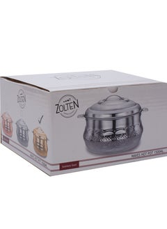 ZOLTEN Stainless Steel Waves Hotpot With Nakshi Bottom 1.5 Liters Rose Gold Colour  - Image 3