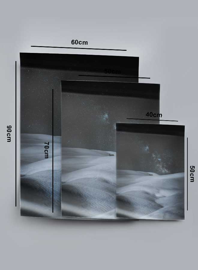 LOWHA Poster Painting Art With Four Separate Pieces Of Double-Sided Stickers Hut In Icy Barren Land For Home Bedroom Living Room And Office Decor  - Image 4