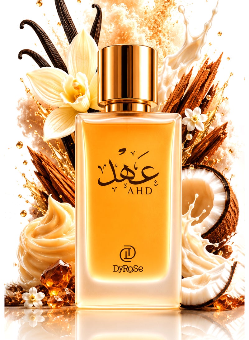 Dyrose Ahd Eau De Perfume 100ml | Luxury Men's Vanilla Coconut Perfume | Long Lasting Sweet Woody Fragrance - Image 1