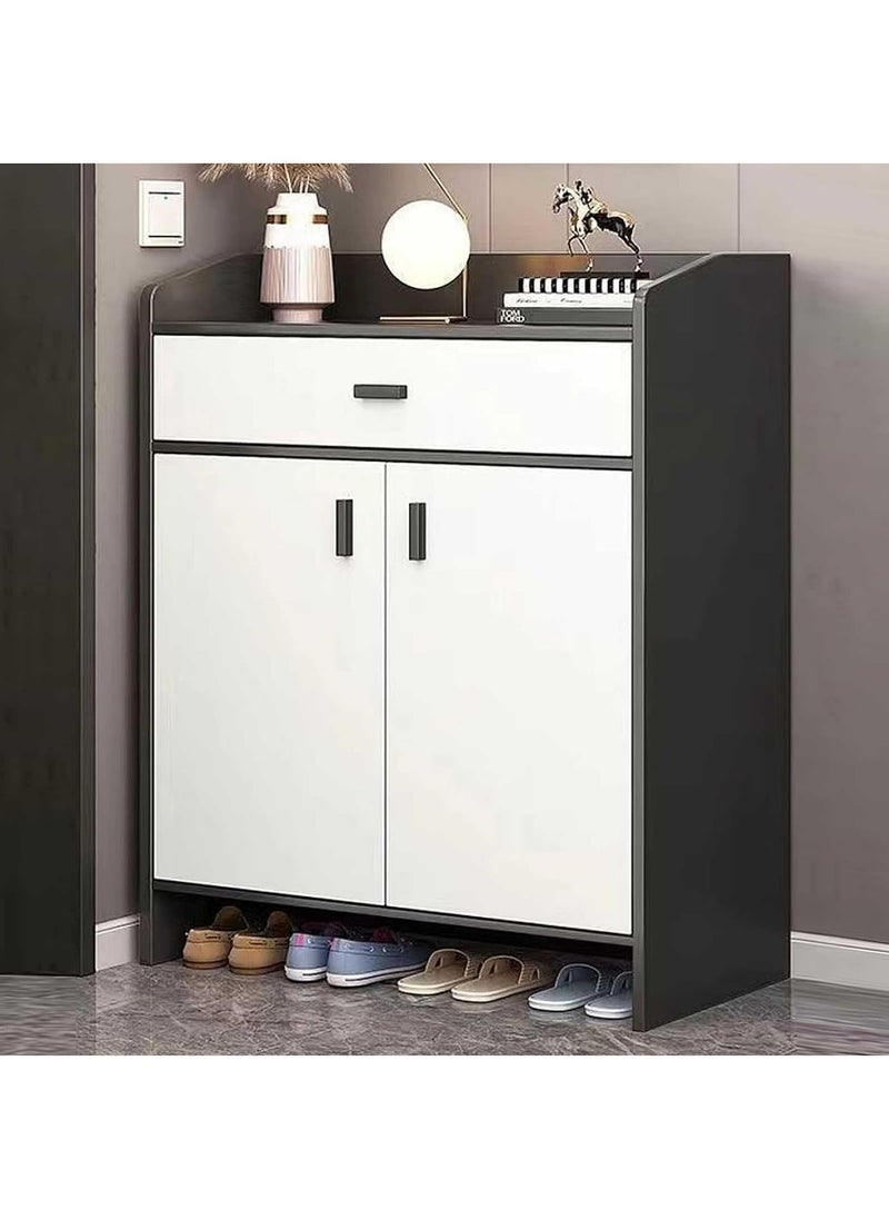 Corridor shoe cabinet doorway household large capacity entry door entrance cabinet small apartment household storage economical shoe rack (Grey)