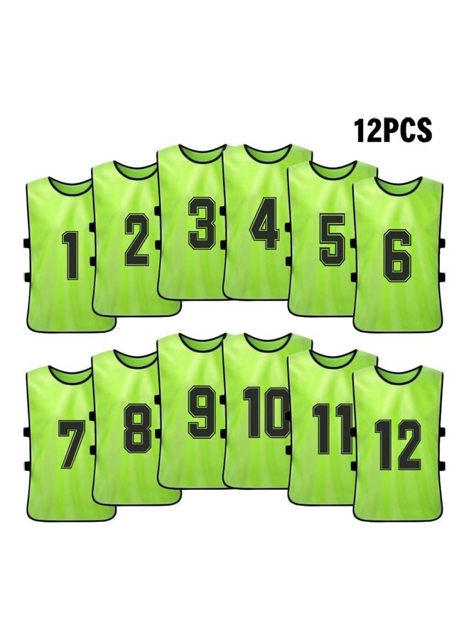 Y&D Sports Pinnies Numbered Practice Vest Pennies For Soccer Basketball Jersey Bibs,Set Of 12 Youth Adults Team  - Image 1