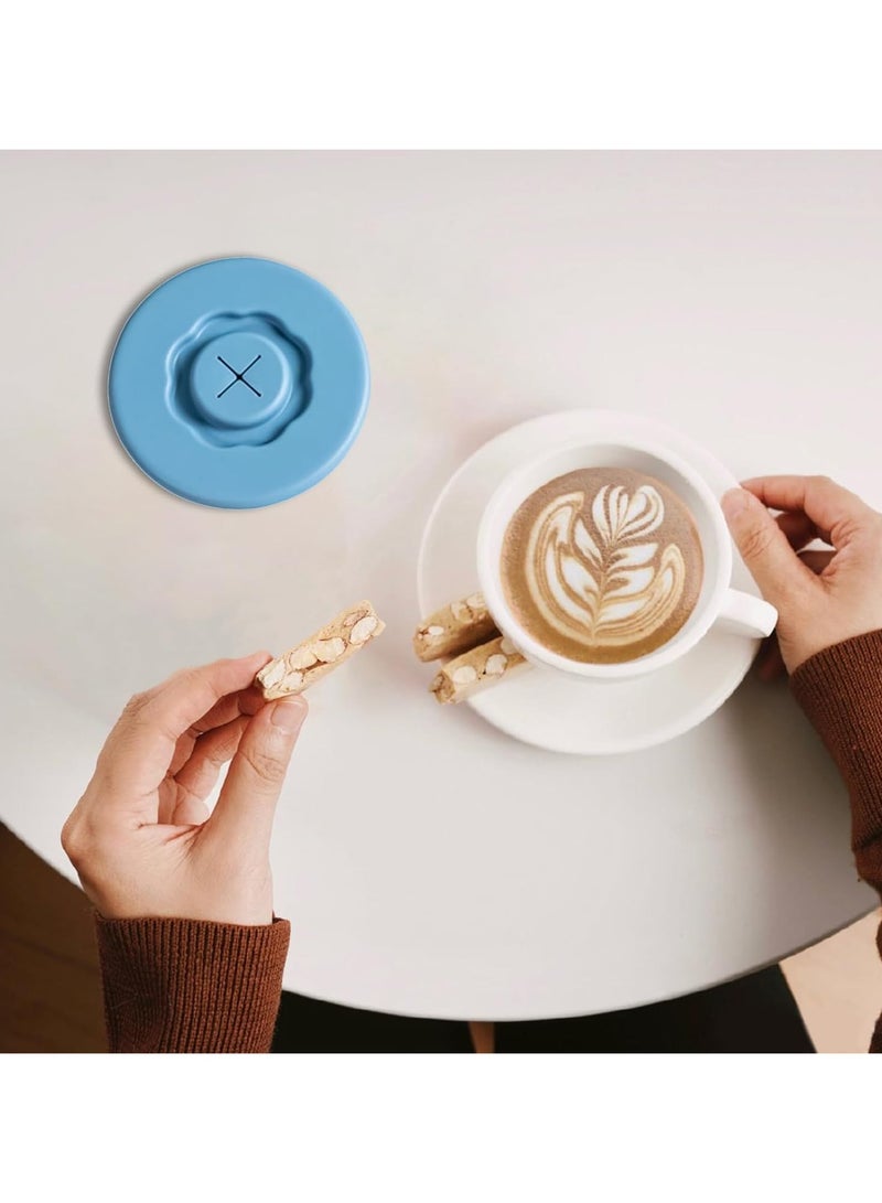 CMGTYYD Cup Covers, 4PCS Silicone Lids with Straw Hole Jar Lids Reusable Anti-dust Cup Covers Replacement Can Lids for Drinks Glasses Travel Mug Tins - Image 3