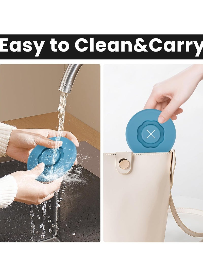 CMGTYYD Cup Covers, 4PCS Silicone Lids with Straw Hole Jar Lids Reusable Anti-dust Cup Covers Replacement Can Lids for Drinks Glasses Travel Mug Tins - Image 5