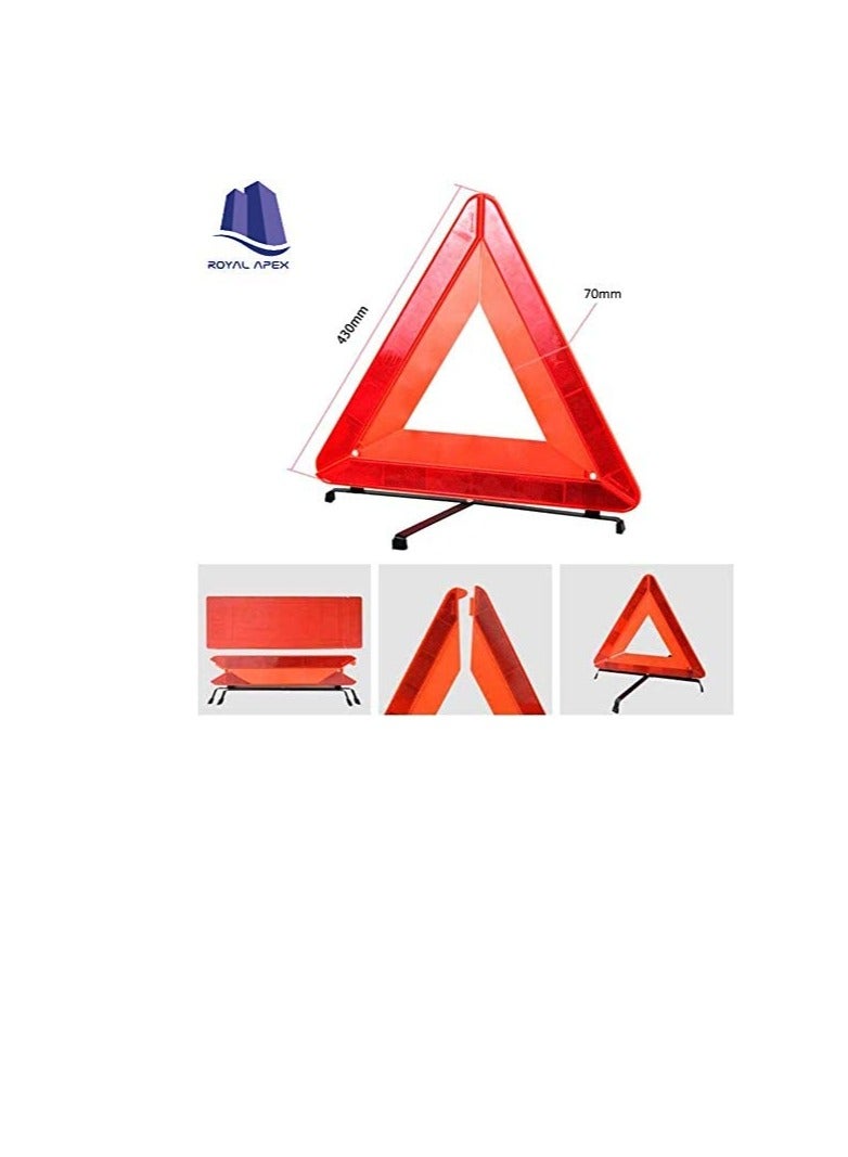 Safety Triangle Warning Kit Foldable Emergency Warning Triangle Sign Car Roadside Emergency Kit with Reflective (Pack of 2)  - Image 3