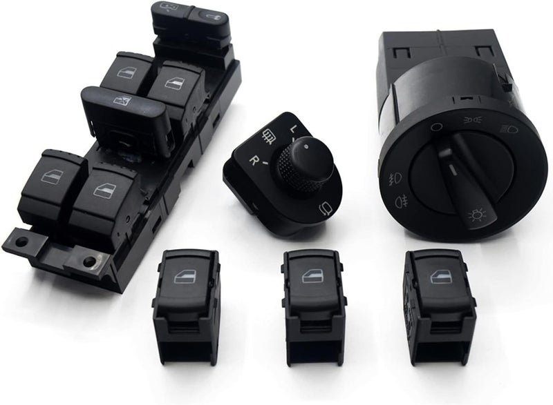 DEMULAX Power Mirror Window Headlight Control Switch Set - Image 1