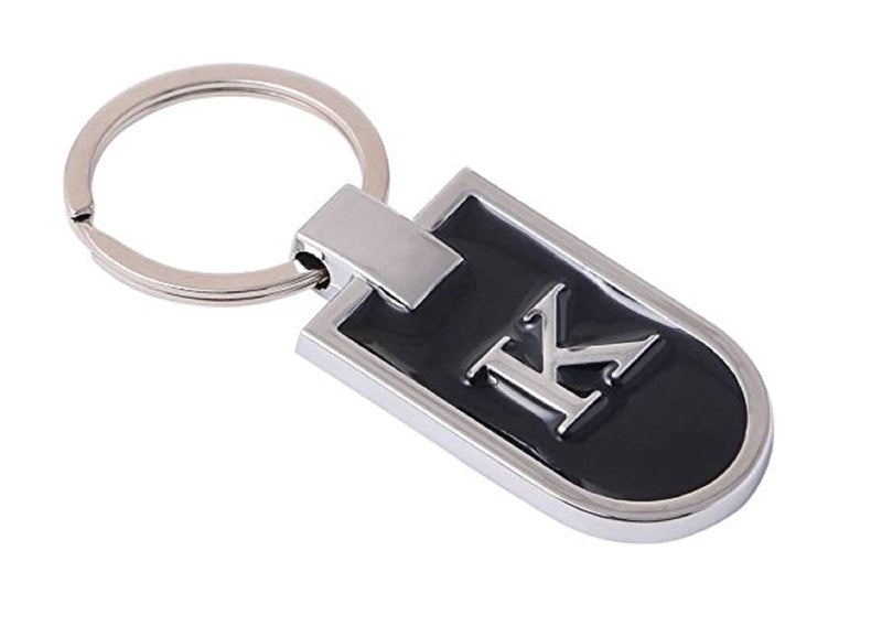 AUGEN Stainless Steel Alphabet Letter K Keychain Metal Initials For Car & Bike Gifting With Key Ring Anti-Rust (Pack Of 1) - Image 4