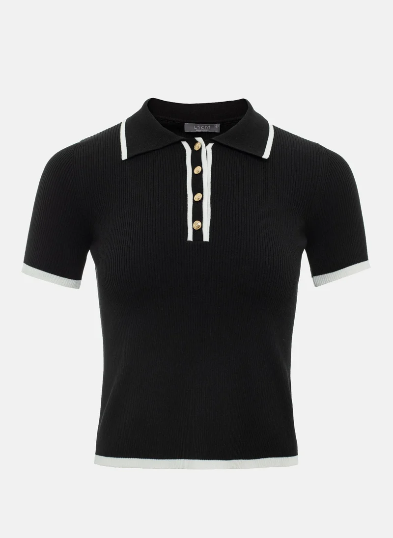Lichi Cropped polo shirt