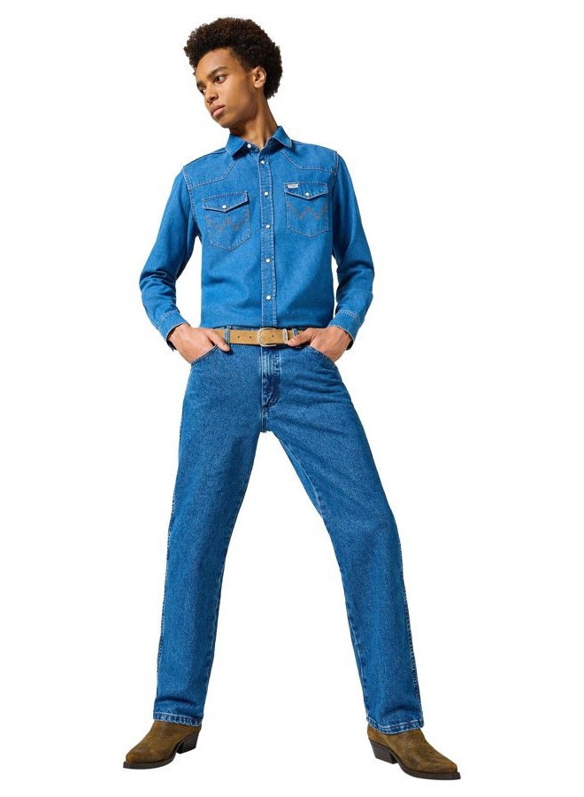 Wrangler Men's 13MWZ Cowboy Cut Original Fit Jean, Stonewashed, 36W x 32L - Image 4