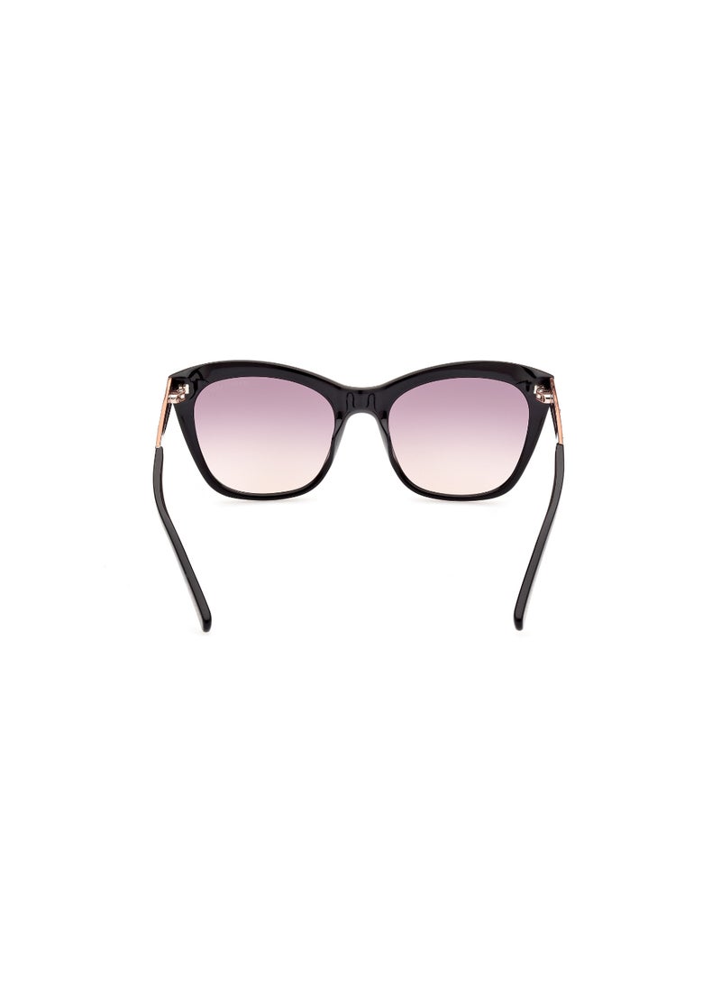 GUESS BY MARCIANO - نظارات شمسية مربعة الشكل بمرآة للنساء GM080505Z55 - حجم العدسة: 55 مم - أسود - Image 1