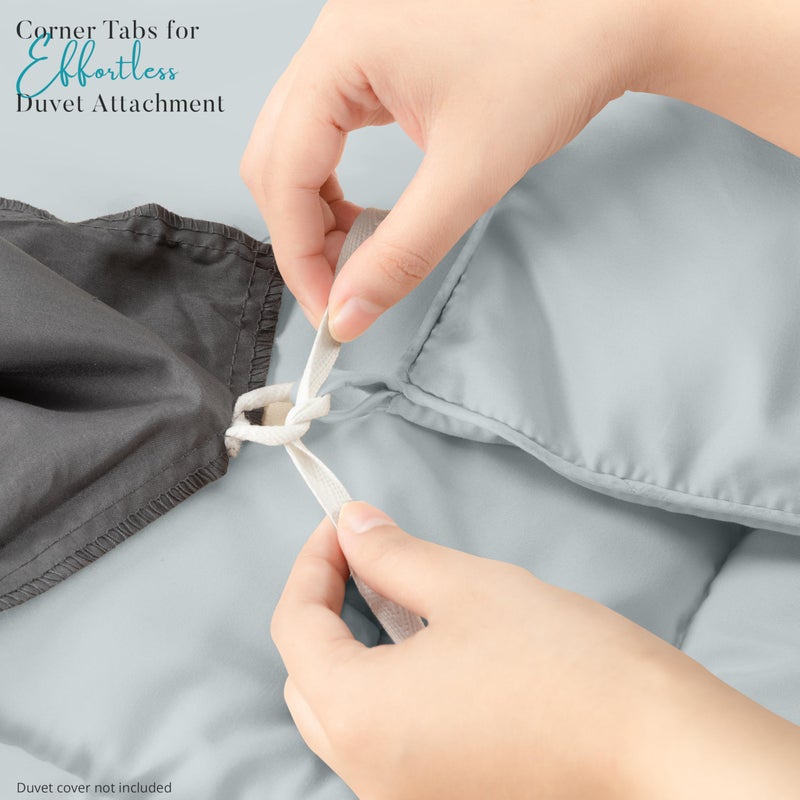 Utopia Bedding Comforter Duvet Insert, Quilted Comforter with Corner Tabs, Box Stitched Down Alternative Comforters King Size (Light Grey) - Image 5