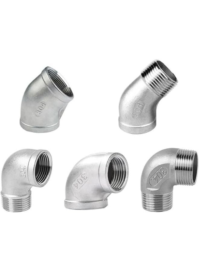 3 4 بوصة 45 درجة كوع ملولب ذكر موصل أنثى تركيب أنابيب من الفولاذ المقاوم للصدأ - Image 3