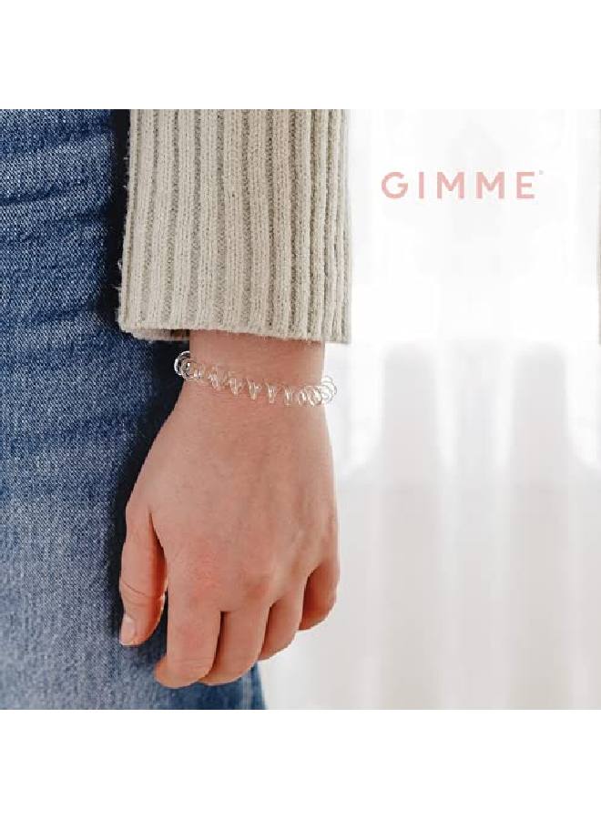 Gimme Spiral Bands No Crease Coil Hair Ties Strong Grip Without Pulling Or Snagging No Crease Phone Cord Hair Ties 10Ct Transparent (Clear) - Image 5